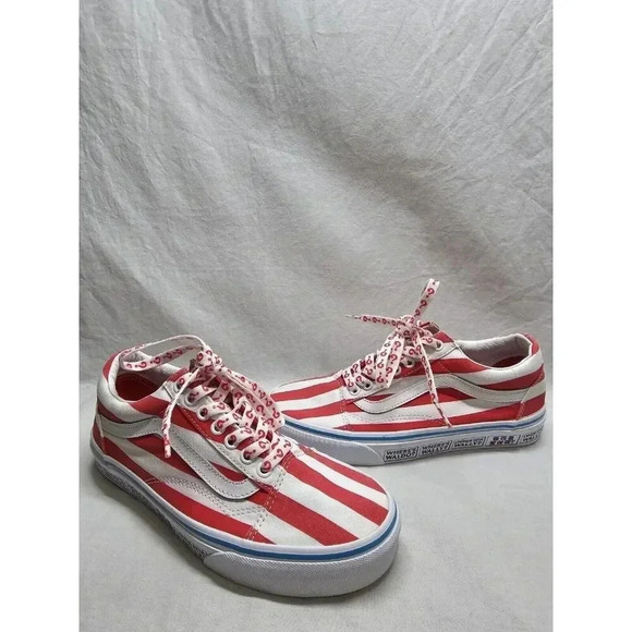 Vans Other - VANS Old Skool International Stripes Where's Waldo Skate Shoes Mens 6.5/Womens 8
